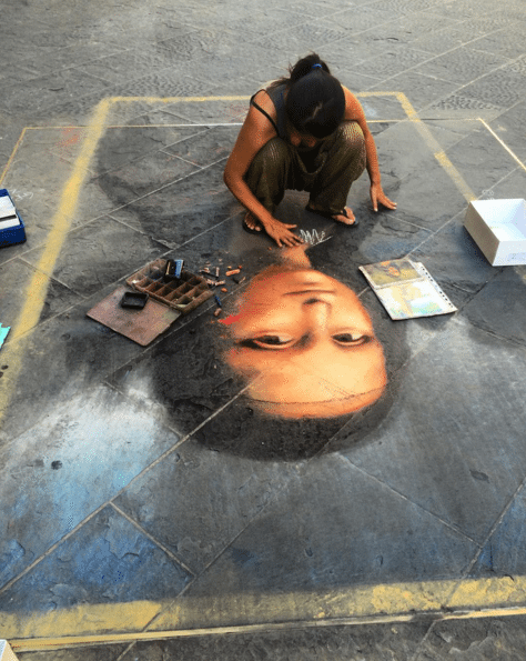 Chalk Art. Florence, Italy.
