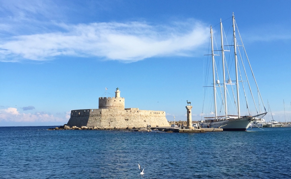 Rhodes harbour Greece