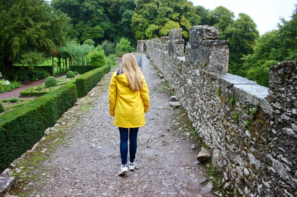 girl visiting blarney castle